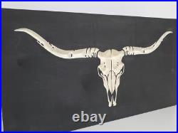 Hidden Gun Storage Longhorn Skull Concealment Cabinet Handgun Secret Case