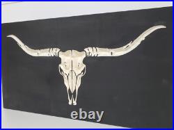 Hidden Gun Storage Longhorn Skull Concealment Cabinet Handgun Secret Case