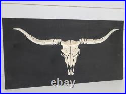 Hidden Gun Storage Longhorn Skull Concealment Cabinet Handgun Secret Case