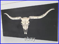 Hidden Gun Storage Longhorn Skull Concealment Cabinet Handgun Secret Case