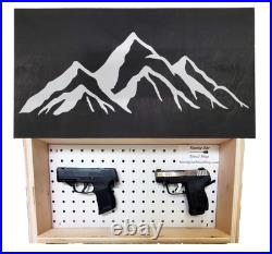 Hidden Gun Storage Mountain Scene Handgun Concealment Cabinet Secret Case