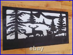 Hidden Gun Storage Nature Deer Scene Concealment Handgun Cabinet Secret Case