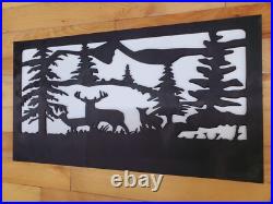 Hidden Gun Storage Nature Deer Scene Concealment Handgun Cabinet Secret Case