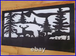 Hidden Gun Storage Nature Deer Scene Concealment Handgun Cabinet Secret Case