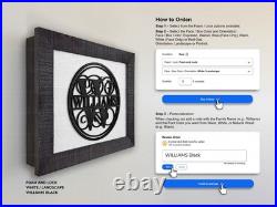 Hidden Gun Storage Personalized Concealment Case with 3D Family Name Monogram