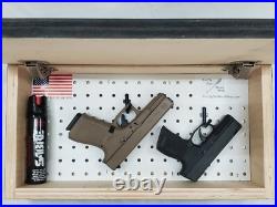 Hidden gun storage safe concealment cabinet firearm case box God Family Country
