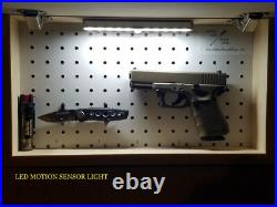 Hidden gun storage safe concealment cabinet firearm case box God Family Country