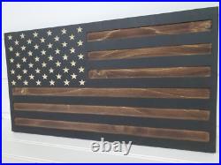 Hidden handgun storage. American flag gun concealment cabinet. Wall stash case
