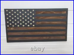 Hidden handgun storage. American flag gun concealment cabinet. Wall stash case