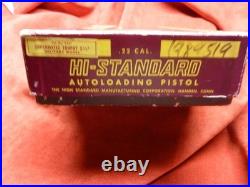 High Standard Autoloading Pistol Box, Hi Standard Military Grip Trophy Model
