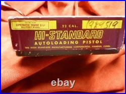 High Standard Autoloading Pistol Box, Hi Standard Military Grip Trophy Model