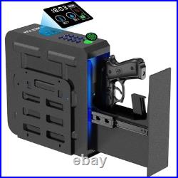 Holewor Gun Safe Biometric Pistol Box Unlock Mounted Handgun Case Black Holewor Gun Safe Biometric Pistol Box Unlock Mounted Handgun Case Black