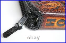 Holy Bible Concealed Carry Hand Crafted Tooled Leather Gun Rug Case Brown/black