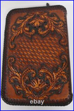 Holy Bible Concealed Carry Hand Crafted Tooled Leather Gun Rug Case Brown/black
