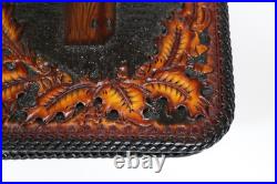 Holy Bible Concealed Carry Hand Crafted Tooled Leather Gun Rug Case Brown/black