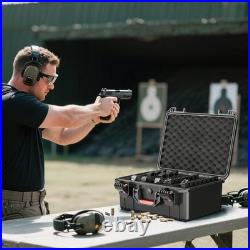 HydroCase Gun Case For Multiple Handguns, 5 16.5 x 12.8 x 7.1, Black