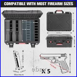 HydroCase Gun Case For Multiple Handguns, 5 16.5 x 12.8 x 7.1, Black
