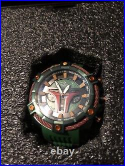 Invicta 52mm Star Wars With Case BOBA Fett Tachymeter Watch Model 27231 Rare