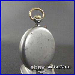 Iwc International Watch Co. Schaffhausen Pocket Watch Gun Metal Borgel Case1910