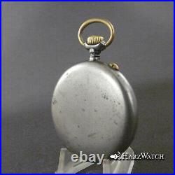 Iwc International Watch Co. Schaffhausen Pocket Watch Gun Metal Borgel Case1910
