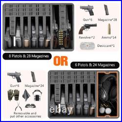 Kinghardcase Gun Case for Handguns, Pre-Cut Multiple Pistols Case Shockproof