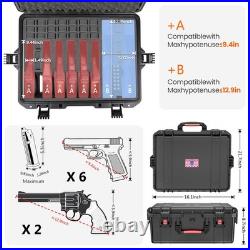 Kinghardcase Gun Case for Handguns, Pre-Cut Multiple Pistols Case Shockproof