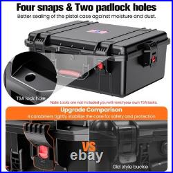 Kinghardcase Gun Case for Handguns, Pre-Cut Multiple Pistols Case Shockproof