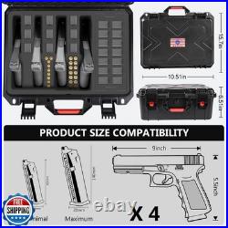 Kinghardcase Gun Cases for Handguns, 4 Pistol Case and 23 Magazine