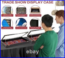 Knife Display Case Gun Pistol 22 x 18 x 4 USA Trade Show Revolver Wood Black Box