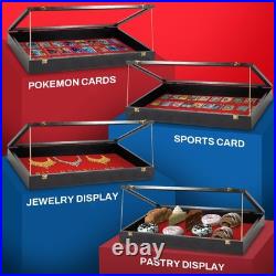 Knife Display Case Gun Pistol 22 x 18 x 4 USA Trade Show Revolver Wood Black Box