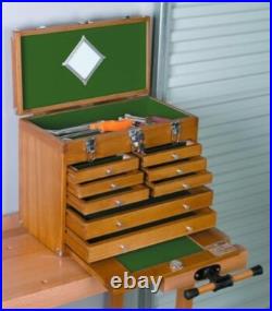 Knife Display Case Walnut & Green 8 Drawer Pistol Gun Wood Cabinet EDC Chest Box Knife Display Case Walnut & Green 8 Drawer Pistol Gun Wood Cabinet EDC Chest Box