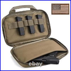LIVANS Tactical Pistol Gun Case Padded Handgun Case Double Pistol Wallet Hand