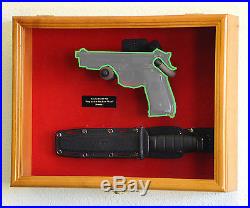 Large/ Double Pistol Handgun Revolver Gun Display Case Cabinet Rack Shadowbox