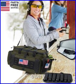 Large Pistol Range Bag Shooting Tactical Gun Range Bag Pistol Cases, Gun Bags