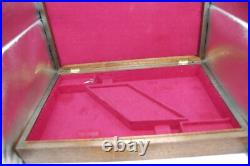 Large Vintage Wood Dual GUN PISTOL CASE lined Colt Smith & Wesson Ruger lock