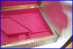 Large Vintage Wood Dual GUN PISTOL CASE lined Colt Smith & Wesson Ruger lock