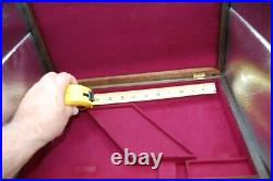 Large Vintage Wood Dual GUN PISTOL CASE lined Colt Smith & Wesson Ruger lock