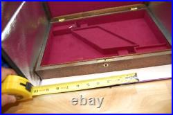 Large Vintage Wood Dual GUN PISTOL CASE lined Colt Smith & Wesson Ruger lock