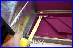 Large Vintage Wood Dual GUN PISTOL CASE lined Colt Smith & Wesson Ruger lock