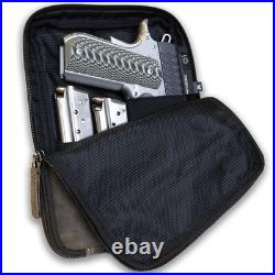 Leather Concealed Carry Gun Case Waist Belt Holster Dark Brown 20-2581 Pistol