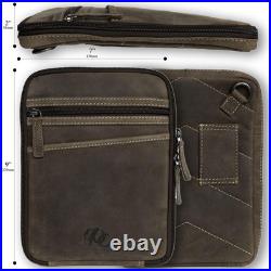Leather Concealed Carry Gun Case Waist Belt Holster Dark Brown 20-2581 Pistol