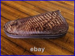 Leather Gator Print Zippered Pistol Case 12 L, 6 1/2 widest point, made in USA