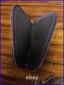 Leather Gator Print Zippered Pistol Case 12 L, 6 1/2 widest point, made in USA