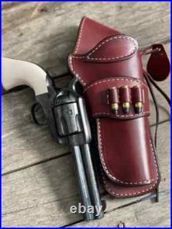Leather Holster Gun Case Western Cowboy Holsters With Loops Revolver Cover Leather Holster Gun Case Western Cowboy Holsters With Loops Revolver Cover