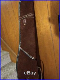 Leather Long Gun Rifle Case Brown Hand Tooled Buckles Straps Deer Hunting NICE