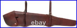 Leather Rifle Scabbard Gun Protection Hunting Firearm Carrying Transport Case