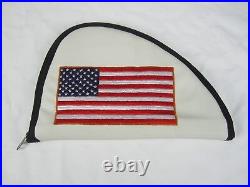 Leather pistol gun case handgun holder rug USA American Flag by Mammoth Peak