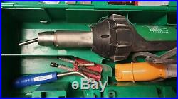 Leister 110v Hot Air Welding Tool Heat Gun Hand Welder With Carry Case & Extras