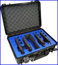 Lightweight 4 Pistol Case with Military-Grade Foam and Secure Push Lock Closure Lightweight 4 Pistol Case with Military-Grade Foam and Secure Push Lock Closure