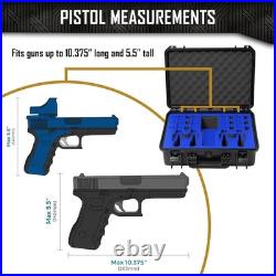 Lightweight 4 Pistol Case with Military-Grade Foam and Secure Push Lock Closure Lightweight 4 Pistol Case with Military-Grade Foam and Secure Push Lock Closure